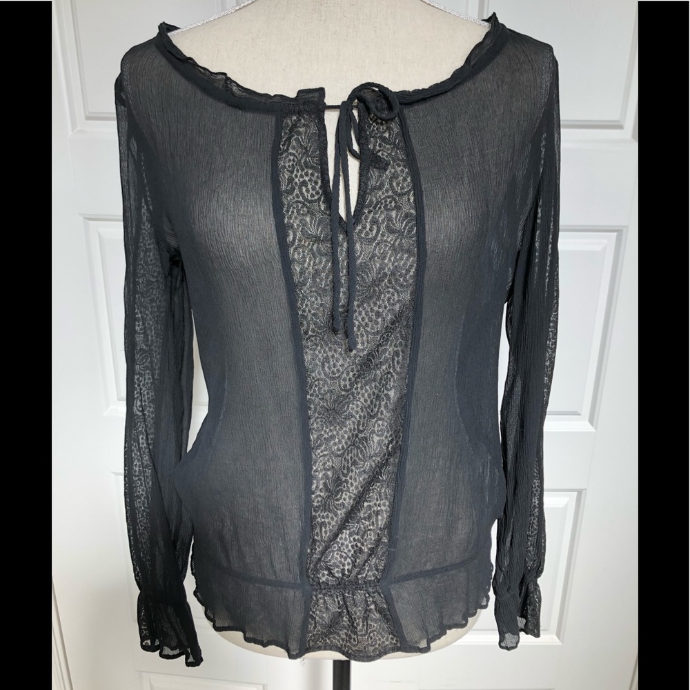 EUC Express Sheer Silk Blouse Sz. 5/6